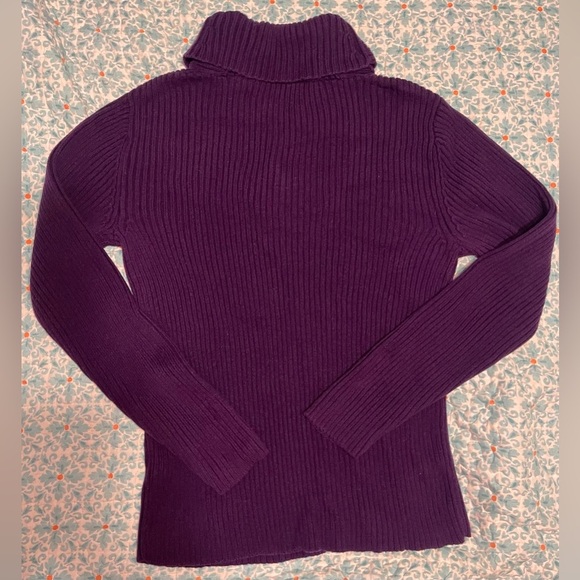 Lauren Ralph Lauren Purple Ribbed Sweater - Picture 3 of 3